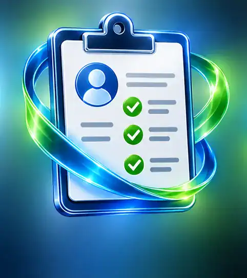 Illustration of a patient evaluation checklist on a clipboard